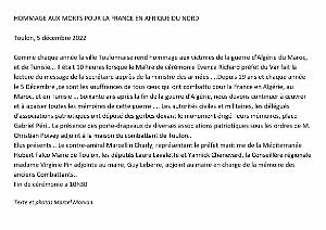 2022 12 05 TOULON HOMMAGE AUX MORTS POUR LA FRANCE EN AFN
